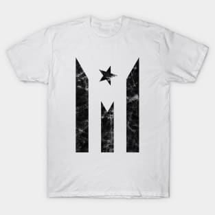 Bandera Negra de Puerto Rico Resiste Boricua Puerto Rican Black Flag T-Shirt